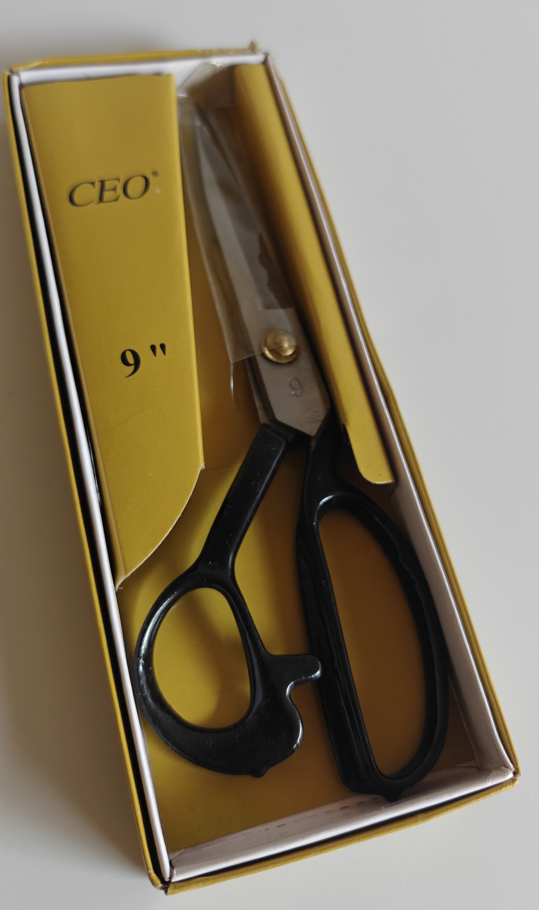 CEO 9" Professional Scissors - Black Handle