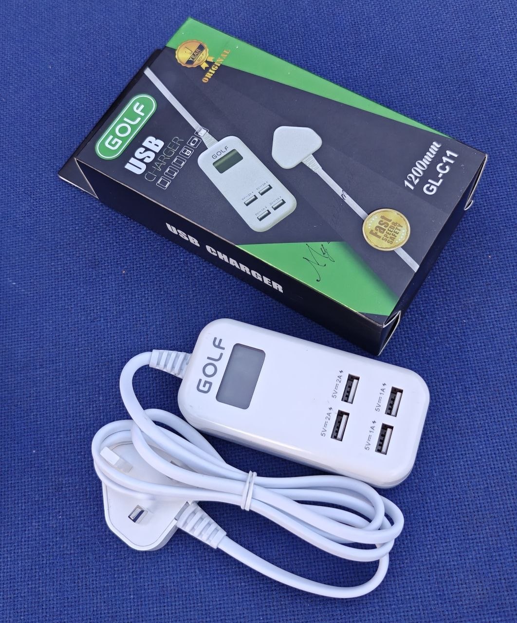 GOLF USB Charger 120W 4-Port with LCD Display