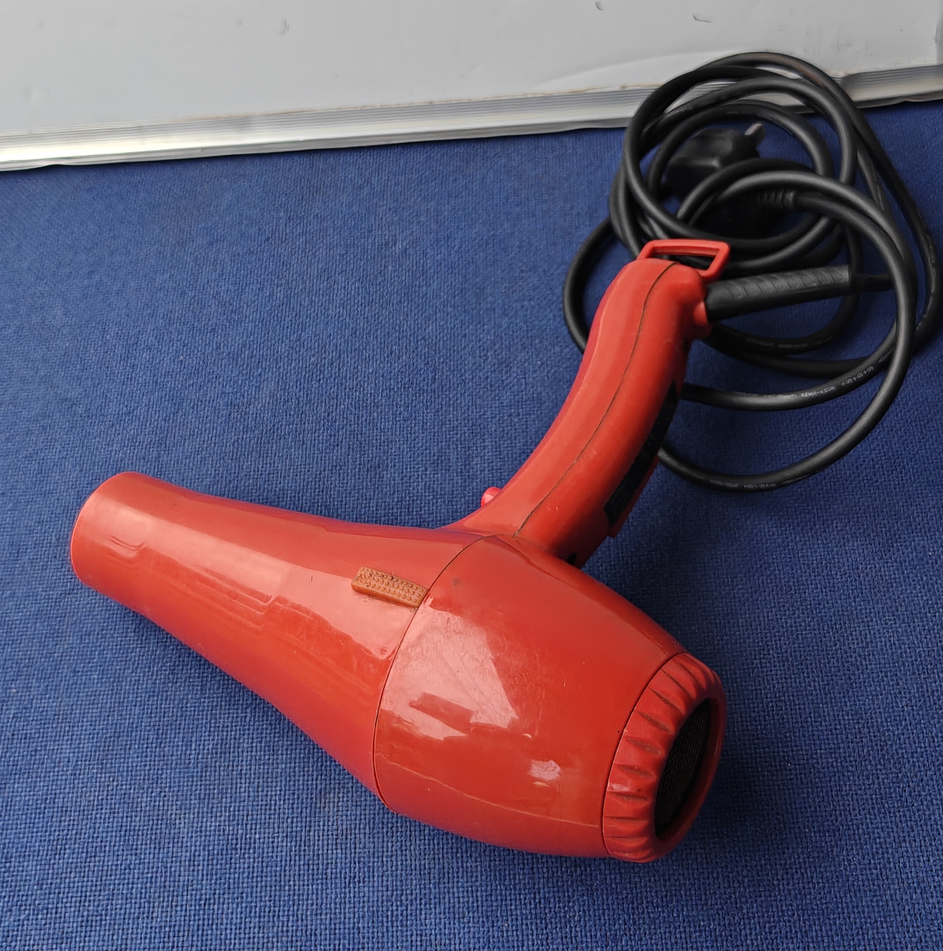Red Hair Dryer with Black Cord