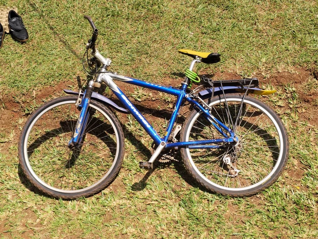 Blue Mountain Bike with Rear Rack - Good Condition