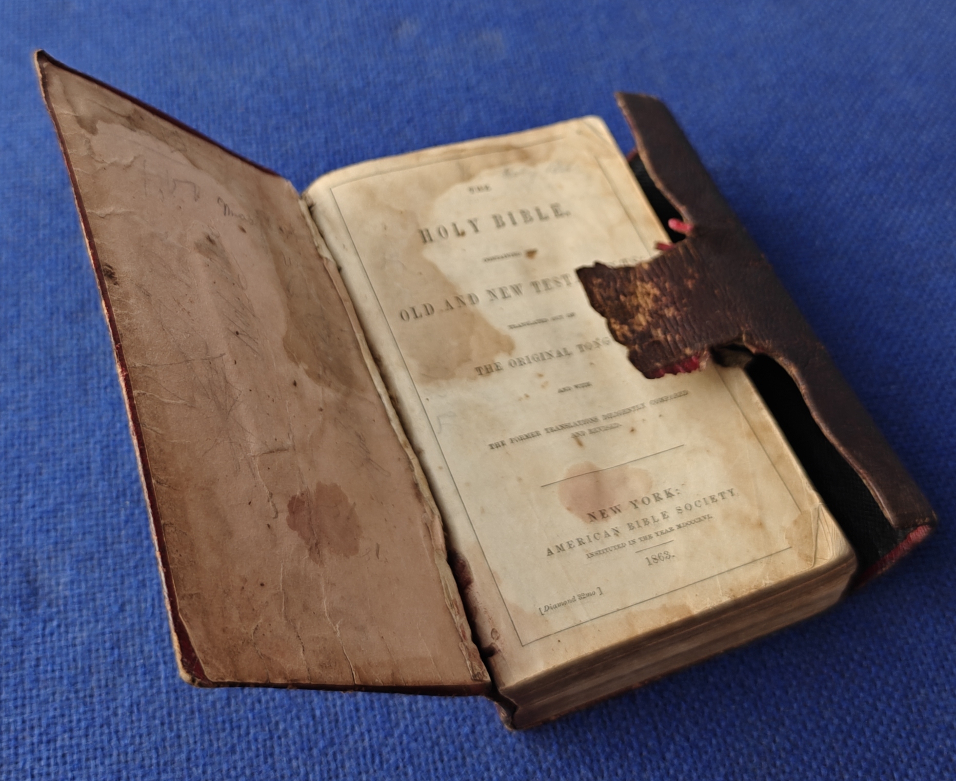 Antique Holy Bible - Old and New Testament 1865