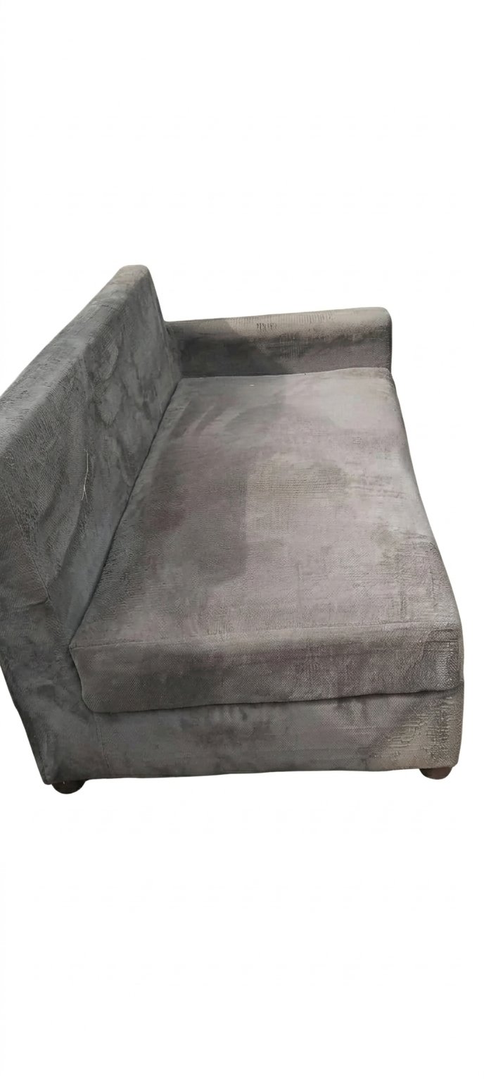 Grey Upholstered Chaise Lounge Chair