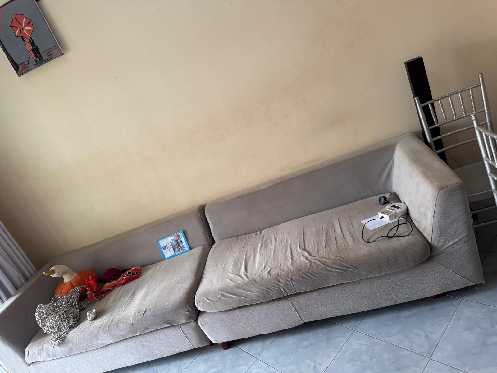 Gray Fabric Sofa/Couch - Good Condition