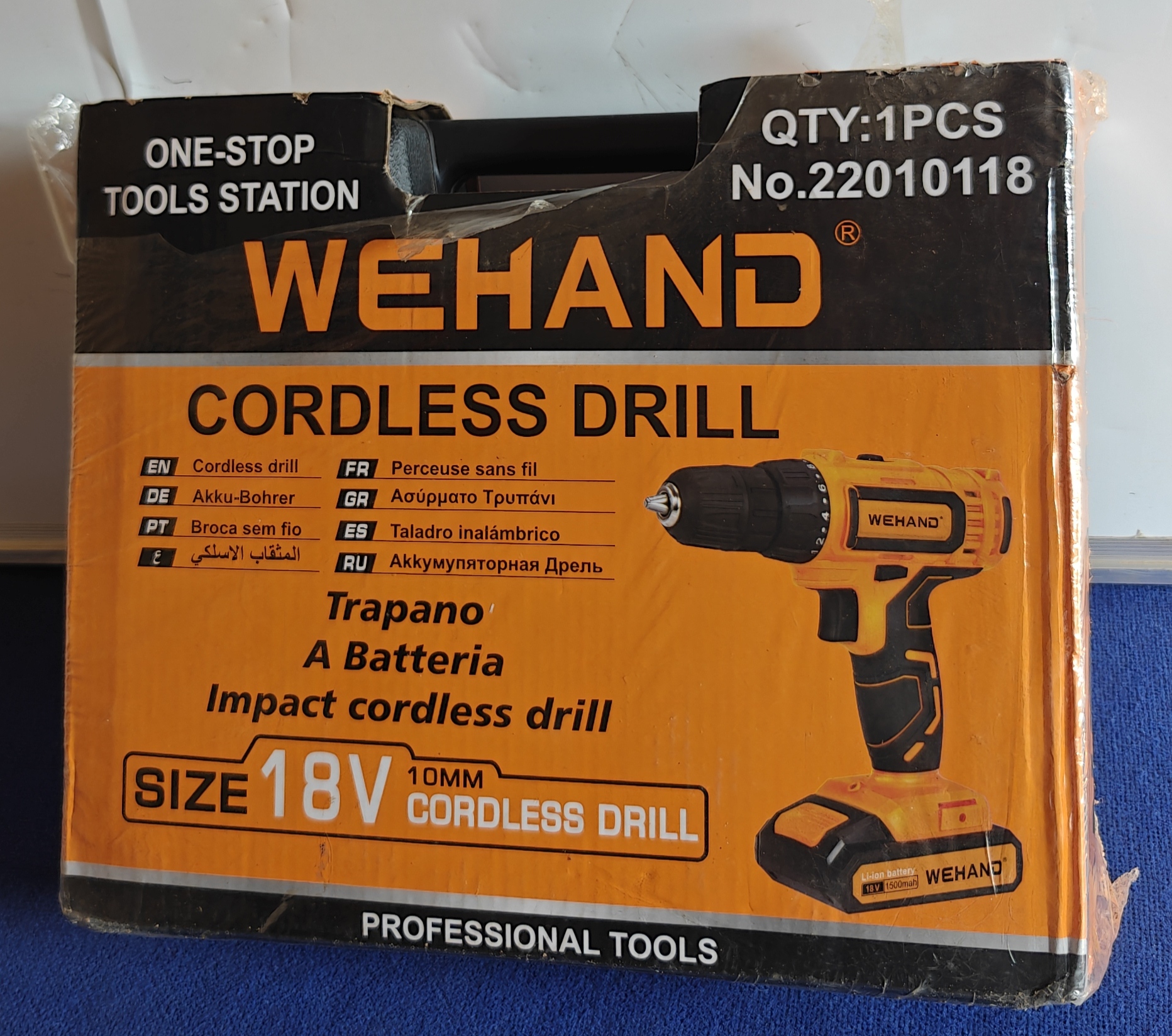 WEHAND 18V Cordless Drill - Impact Cordless Drill with Battery