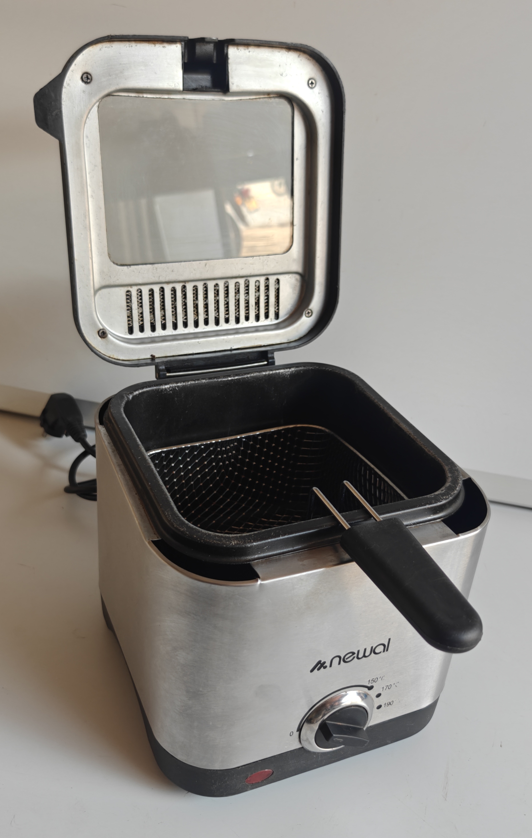 Anewal Deep Fryer - Stainless Steel with Glass Window