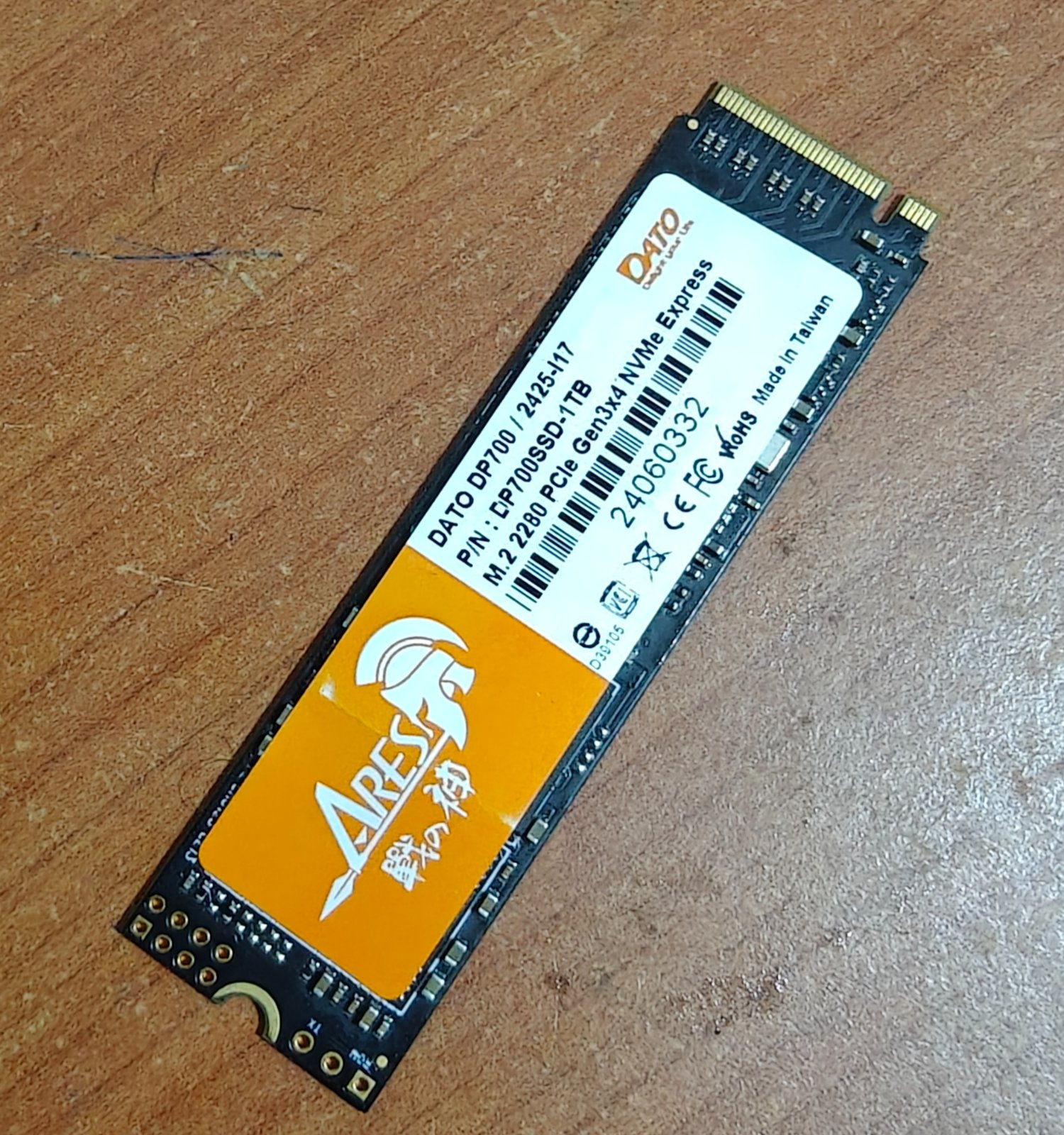 DATO DP700 256GB M.2 NVMe SSD - PCIe Gen3x4