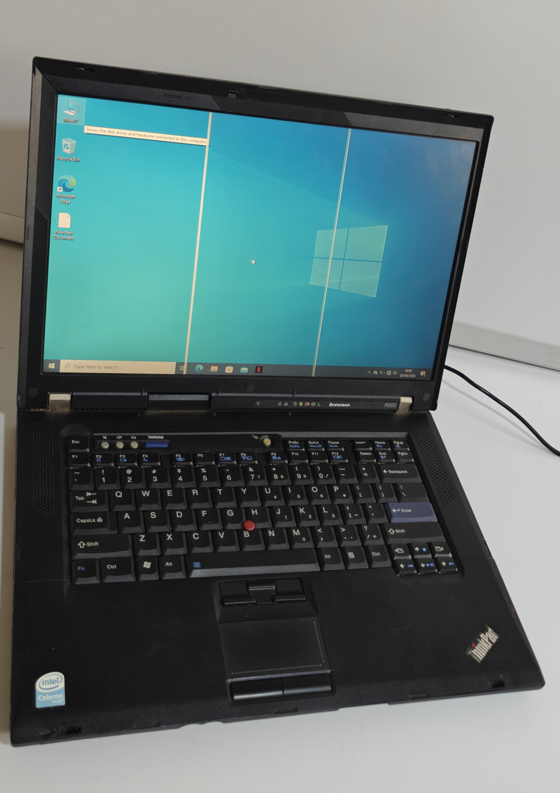 Lenovo ThinkPad T500 Laptop - Intel Core 2 Duo, Windows 10 Pro