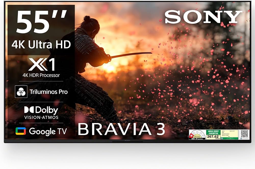 Sony 55" BRAVIA 3 4K Ultra HD Smart TV with X1 Processor