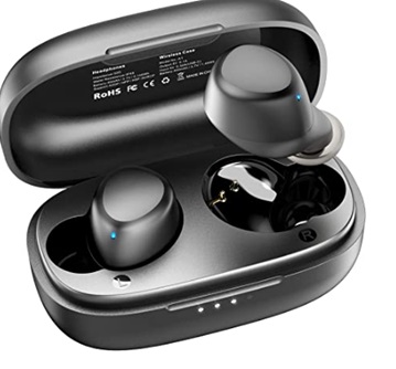 Wireless Earbuds with Charging Case - Black