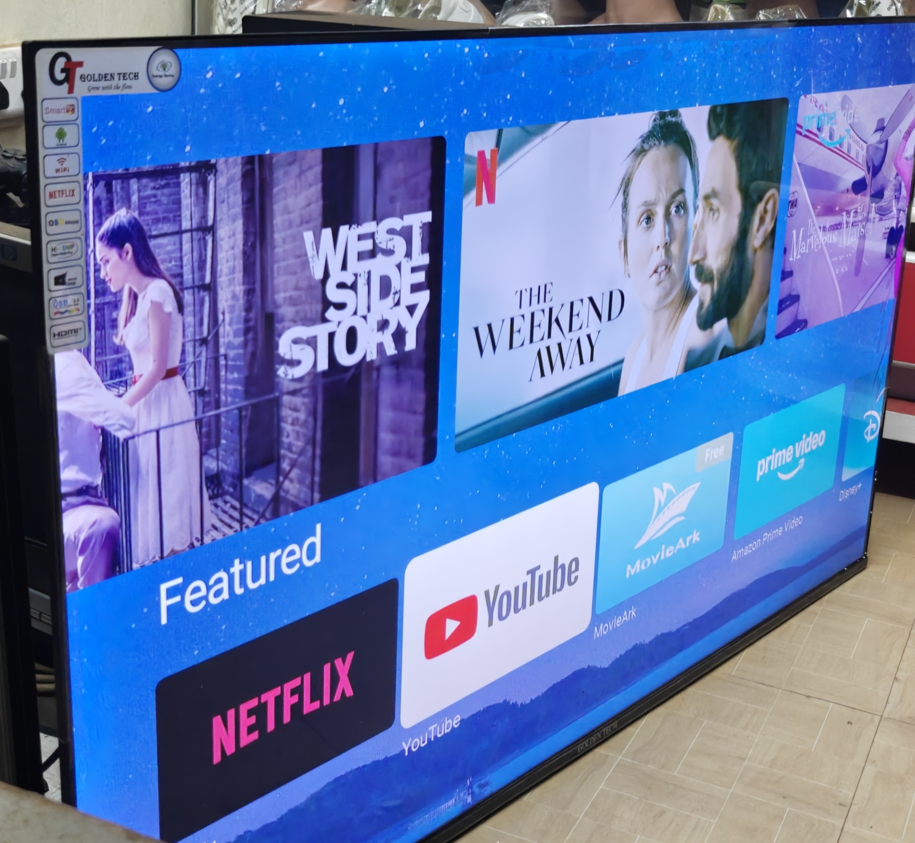 Golden Tech 50'' Smart TV D50A1 - YouTube, Netflix, Prime Video