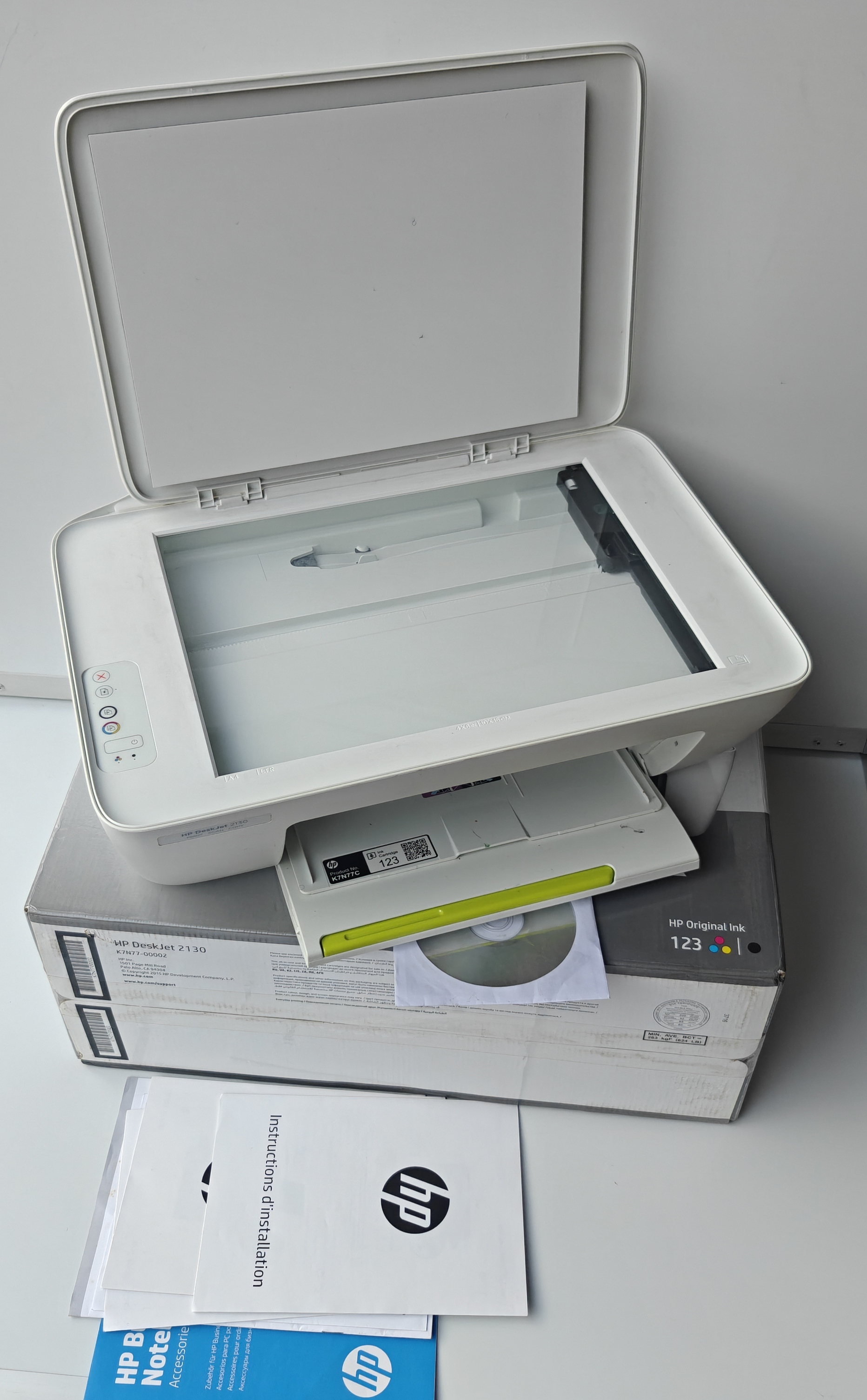 HP DeskJet 2130 All-in-One Printer with Ink and Accessories