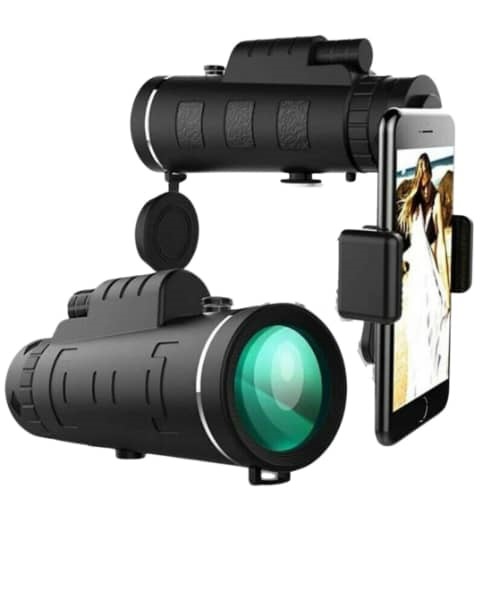 Monocular Telescope with Phone Clip Holder Mount